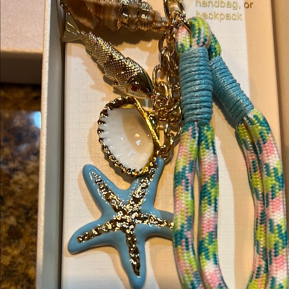 ✨Piper K Starfish Bag Charm / Key Chain 🐠🌊🐚🩵 - Picture 5 of 6